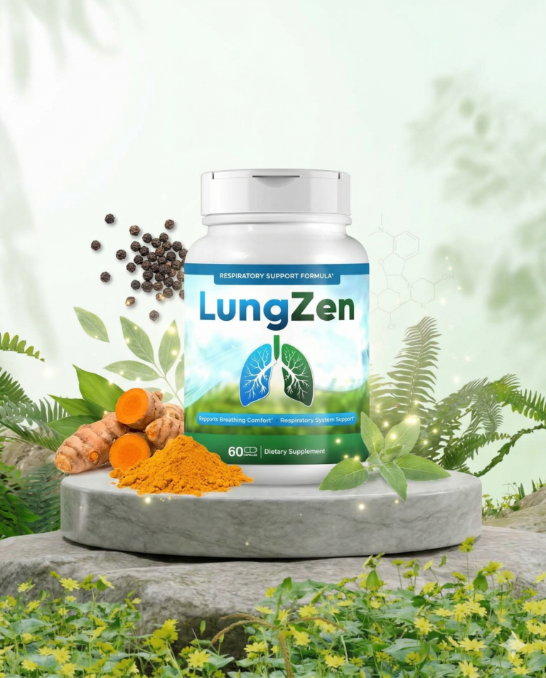 LungZen bottle on clean white background